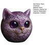 Handmade Cat Stone Imitation Crystal Cat Head Sculpture Resin Healing