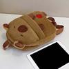 Embroidered Capybara Plush Backpack Cute Large Capacity School Bag Cartoon Animal Daypack  Boys