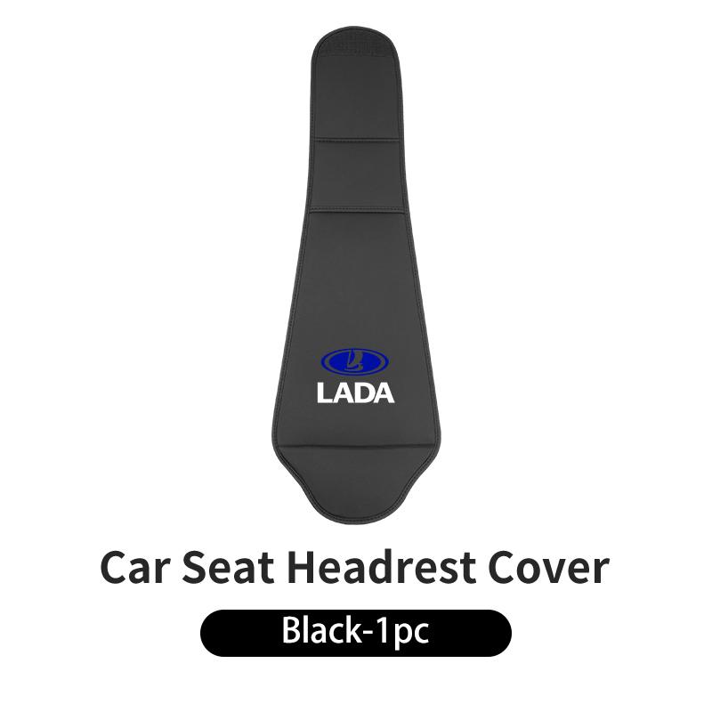 Car Seat Headrest Cover Leather Neck Pillow Protector Accessories For Lada Priora Sedan Sport Kalina Granta Vesta Niva Largus V