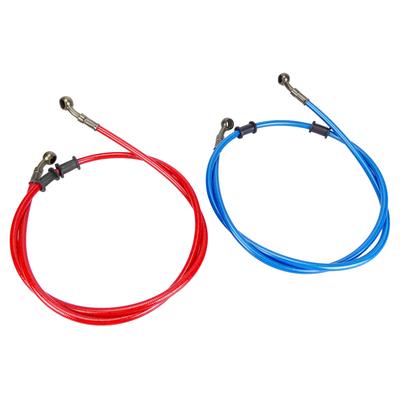 M10 50-120cm Motorcycle Dirt Bike Braided Line Steel Brake Hose Cable Hydraulic Banjo Pipe Universal Fit Racing