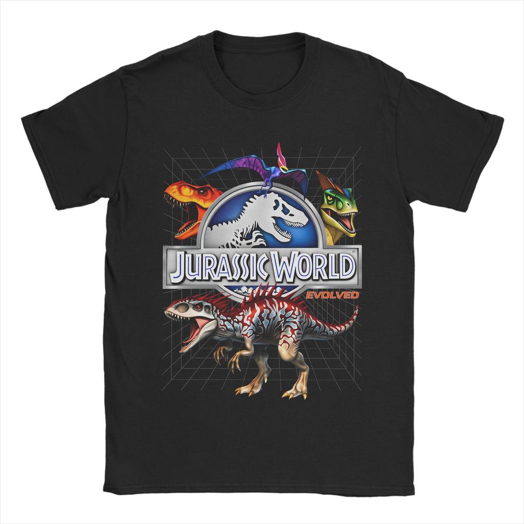 Men T-Shirt Jurassics World Novelty Cotton Tees Short Sleeve  T Shirts Round Neck Clothing Graphic Printed