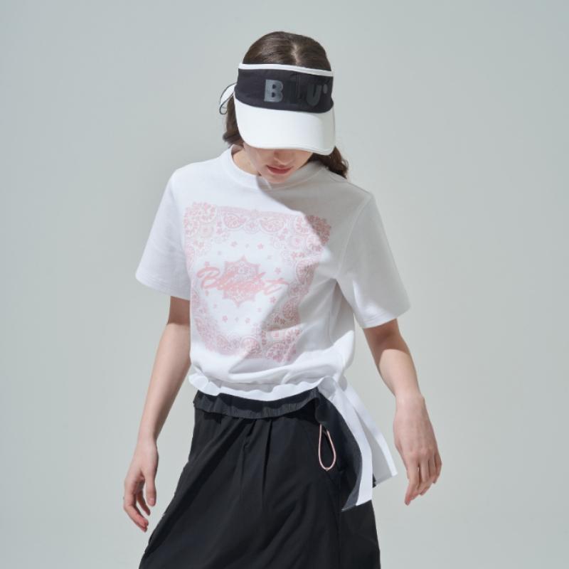 Blu DoT Bandana ArTwork Tape PoinT T shirT Wh