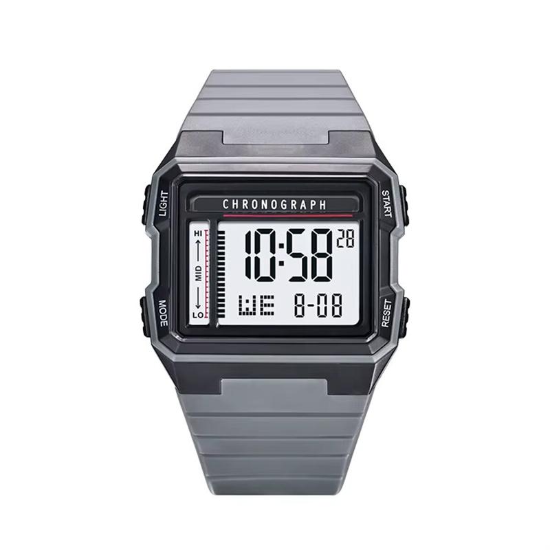 

UTHAI CA07 Квадратные мужские часы Спортивный хронограф 50 АТМ Водонепроницаемые для плавания Светодиодные Противоударные Электронные Часы-браслеты для мужчин