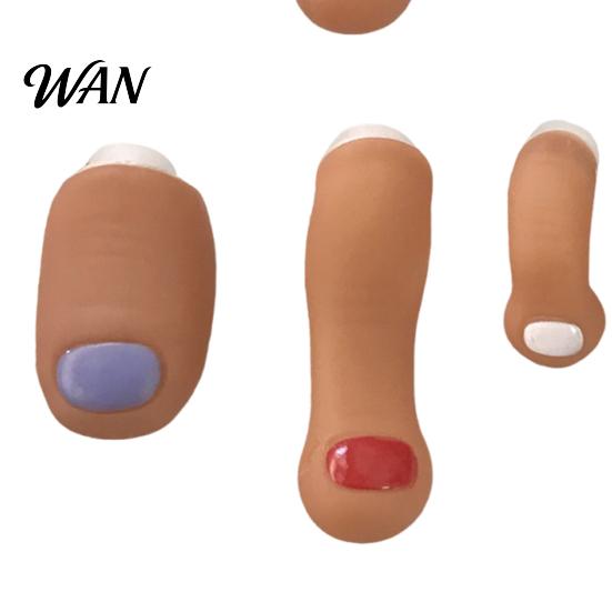 Toe Charms Nails 10Pcs Artificial Toes Set DIY 3D Shoes Decoration Comfortable Plastic Plugs with Realistic Shape Buckle Accessories for Party