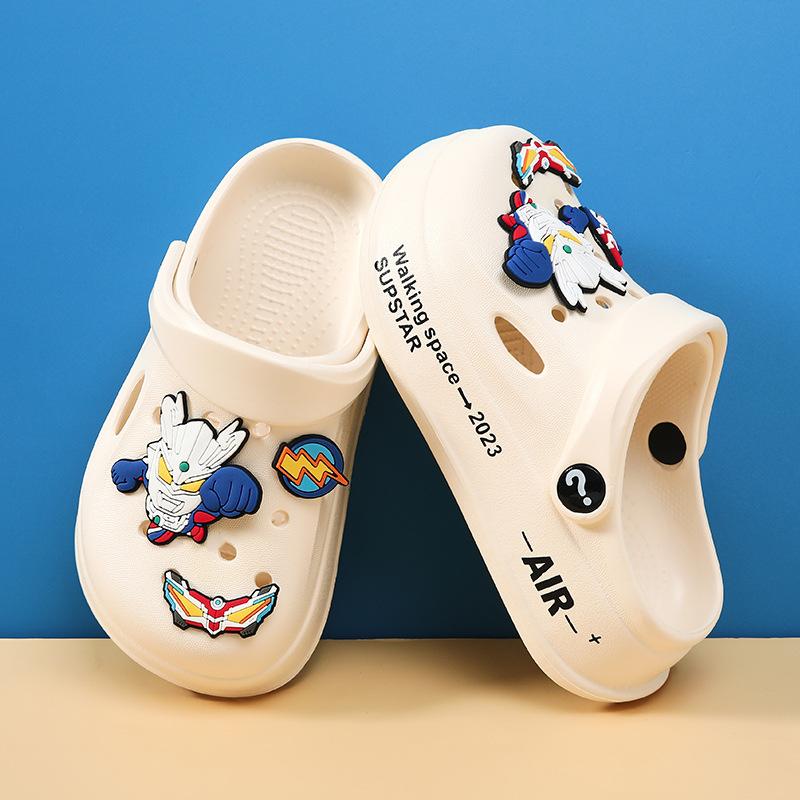 

Design Cartoon Cute Kids Clogs Breathable Summer Shoes Nonslip Eva Sandals For Boys OffWhite,170