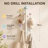 Smooth Edge Mushroom Coat Rack Space Saving Wall Hanging Hooks New Wall Coat Rack  Entryway Storage