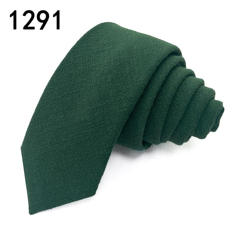 Men'S Plain Cotton Jacquard Tie, Simple Temperament Business Dress Hand-Made British Tie