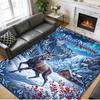 Christmas Custom Name Printed Square Area Rug Soft Non Slip Floor Carpet For Bedroom Holiday Gift