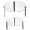 2 Pcs Cake Display Stand Transparent Acrylic Dessert Stand for Party Wedding 15cm 20cm Stable Clear Storage Table Cake Tool