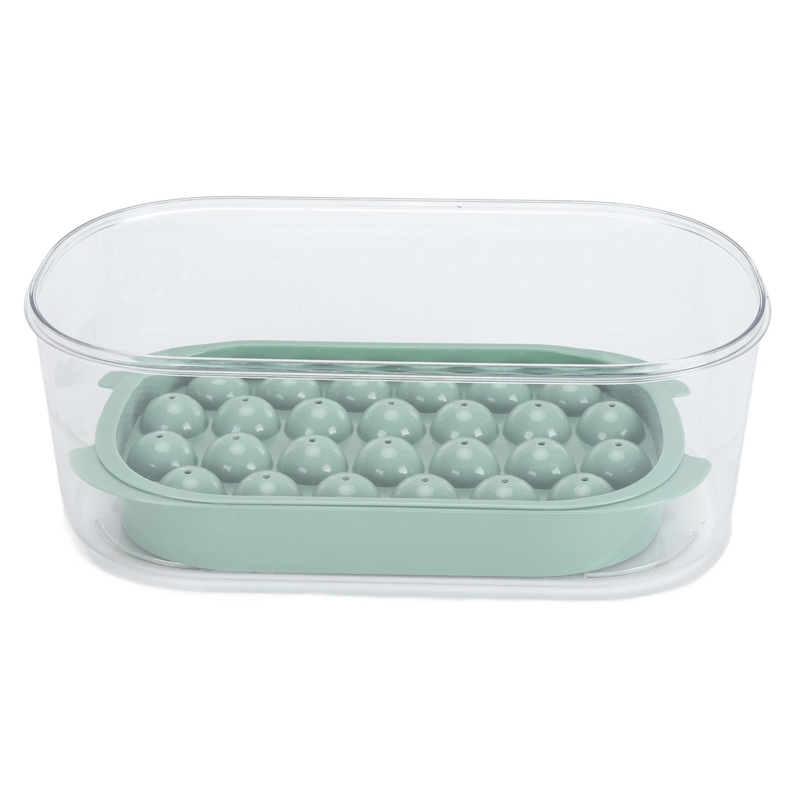 

Лоток для льда с крышкой, контейнер для льда, 2 слоя, для морозильника, с крышкой, совком для льда, для приготовления 28 кубиков льда