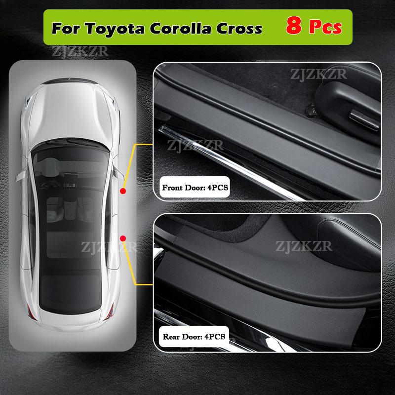For Toyota Corolla Cross -2025 Car Door Threshold Bar Strip Stickers Trunk Scratch Resistant Trampling Protector Accessories