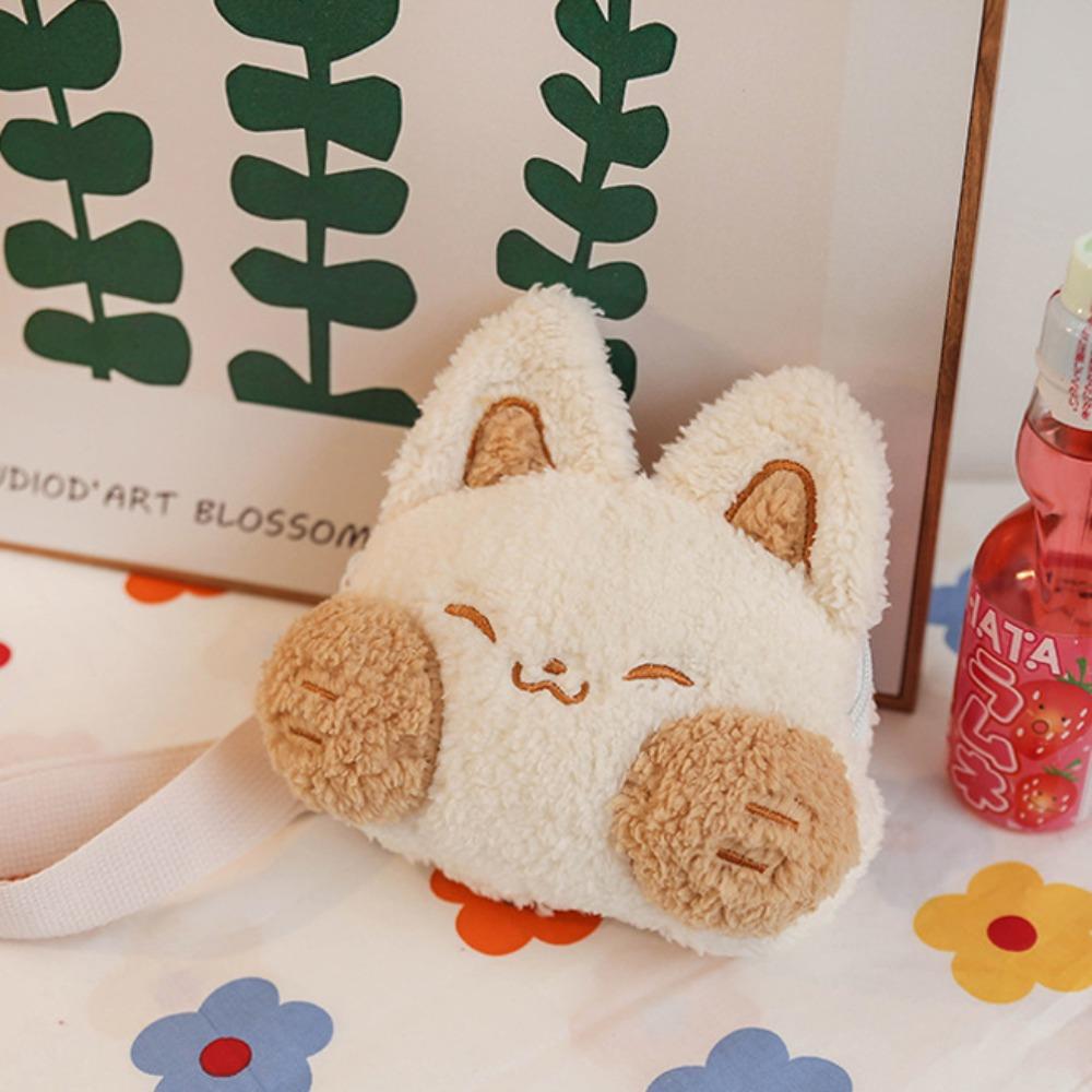 

Lucky Cat Кошка плюшевая сумка через плечо плюшевая мультяшная кукла сумка для писем кавайная плюшевая сумка детские подарки