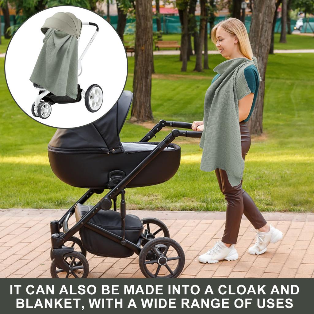 Înveliș din Muslin pentru Alăptare pentru Bebeluș Alăptare Respirabil Înveliș pentru Alăptare cu Decolteu Arcuit pentru Femei Mame Șorț pentru Alăptare