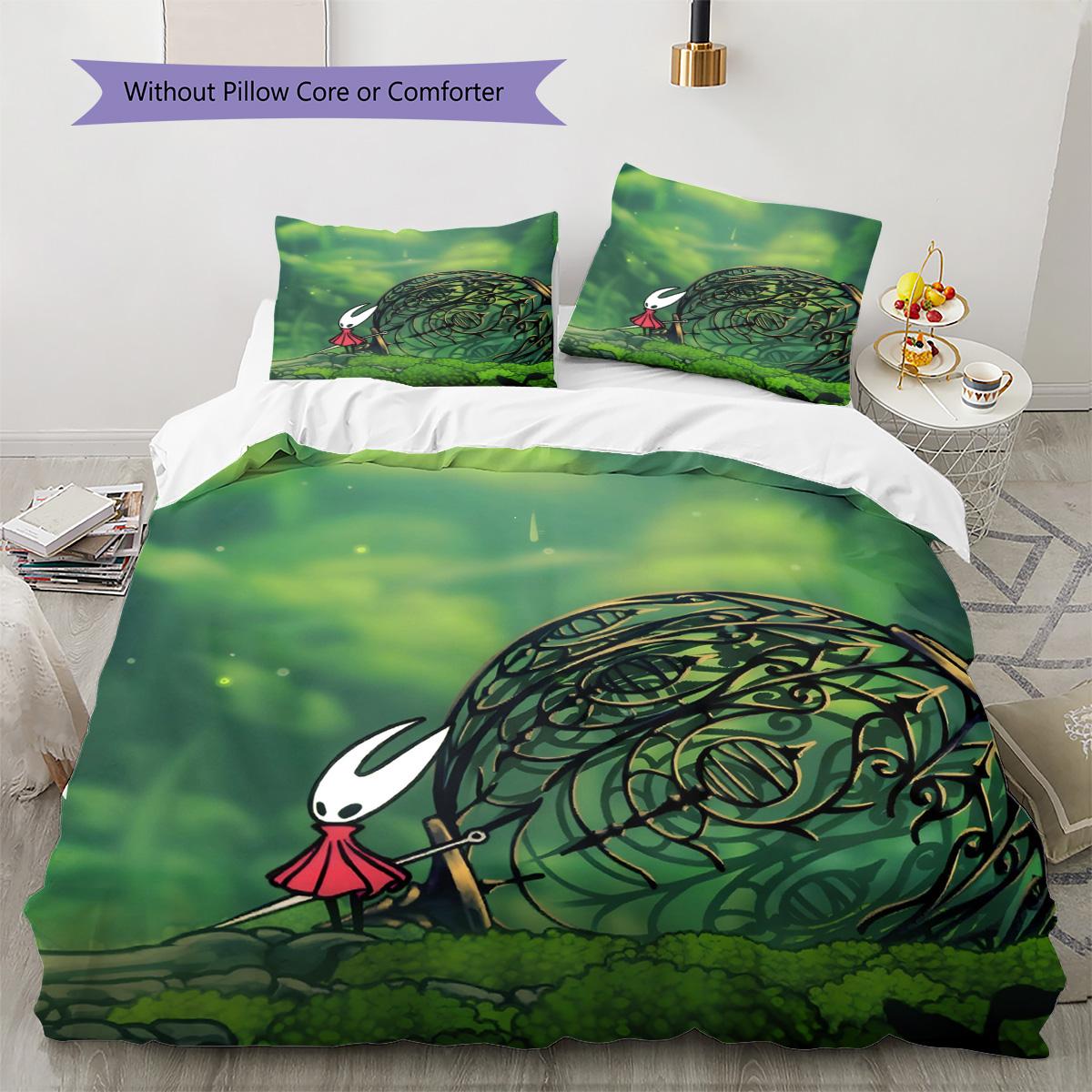

Hollow Knight Silksong Pattern Bedding Quilt Set Quilt Cover Pillowcase Home Decoration Birthday Gift (1 * duvet cover + 2 * pillowcase, without core) 135x200cm