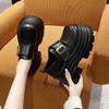 Fashion 10CM Autumn Women Chunky Nop-slip Sneakers Loafers High Heels Platform 2025 New Spring Hook-loop Casual Shoes Flats Woman