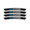 Car Accessories Carbon Fiber Auto Wheel Hub Stickers Auto Emblem Decal For Hyundai Genesis N-LINE I10 I20 I30 I40 IX20 IX35 Kona E7