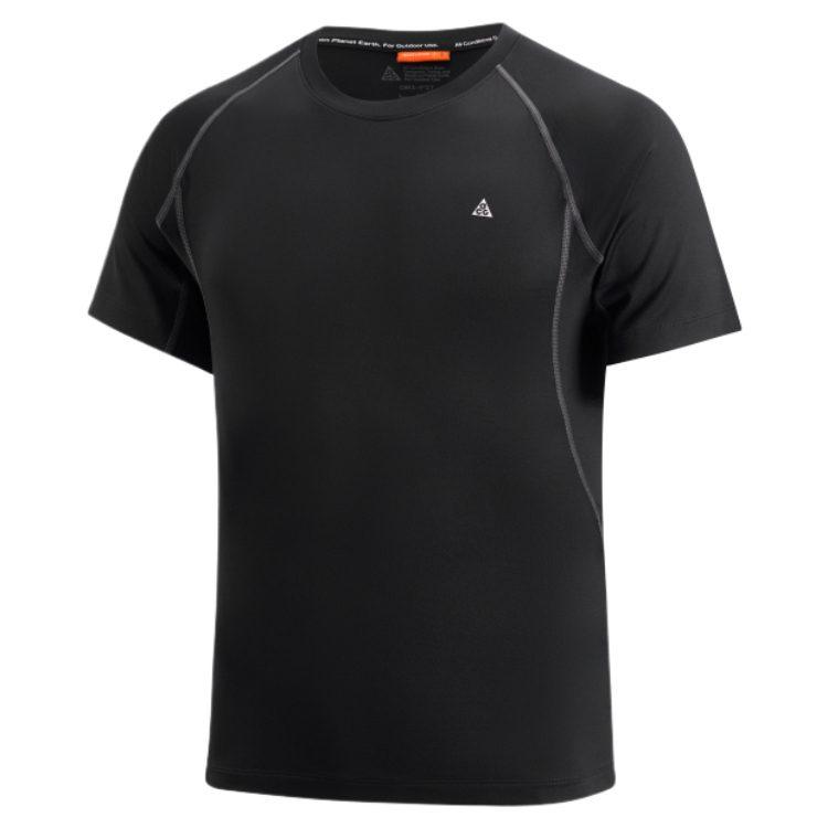Nike ACG T Shirts Men's Black/Coal Black/Peak White Crew Neck Moderate Straight Fit IO1453-010