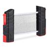Relaxdays Table Tennis Net, Ping Pong, Extendable, Width of 176 Cm, Clamps Up To 5 Cm Thick, Black/red.