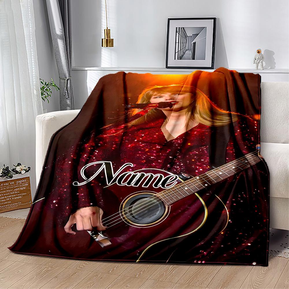 Stage Performance Sparkle Personalized Name Blanket Lightweight Personalized Blanket Comfortable Versatile for Picnics Home Decor Living Room Bed