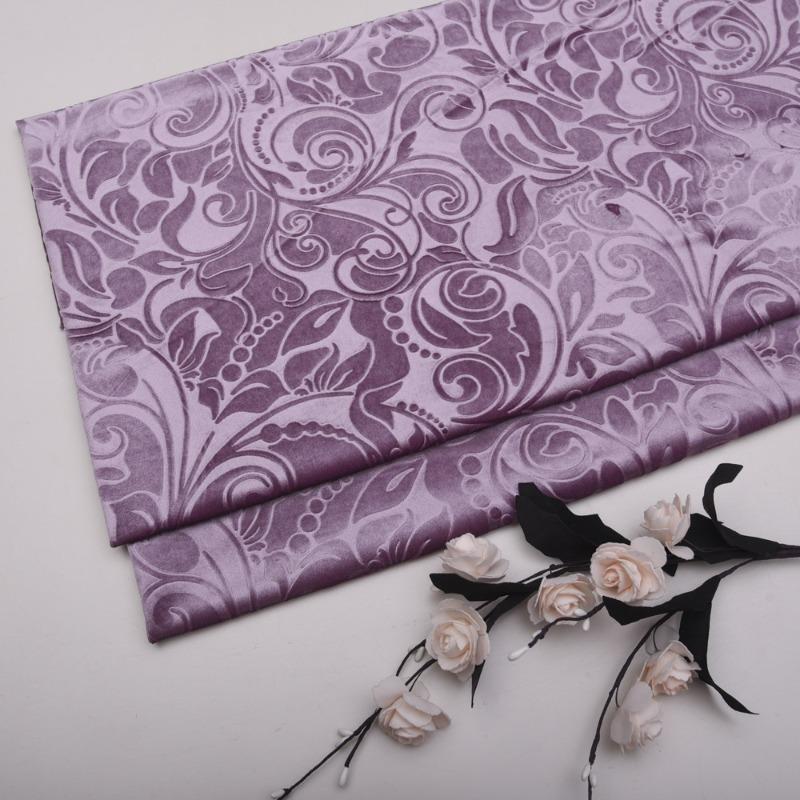 Solid Color 3D Embossed Velvet Fabric for DIY Sewing Curtain Pillowcase Cushion Cover Wedding Background Furniture Upholstery