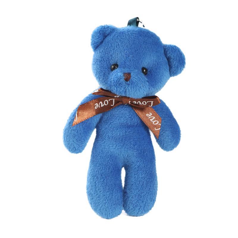 One-piece Teddy Bear Pendant Keychain with Bow Tie - Plush Toy Doll.