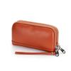 Women Genuine Leather Long Wristlet Clutch Purse 2 Layer Zipper Easy To Clean Phone Cash Bag for Mom Daily Use
