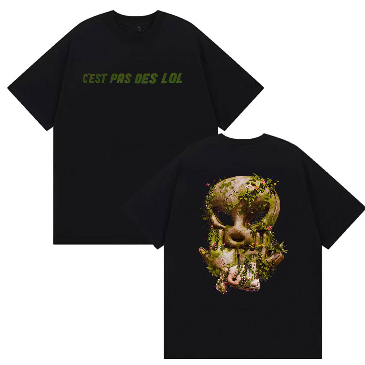 JUL Cest Pas Des Lol Tour 2026 Merch Shirt Unisexs Hip Hop Fashion Fans Short Sleeve Tshirts Oversize Cotton Tshirt Streetwear M