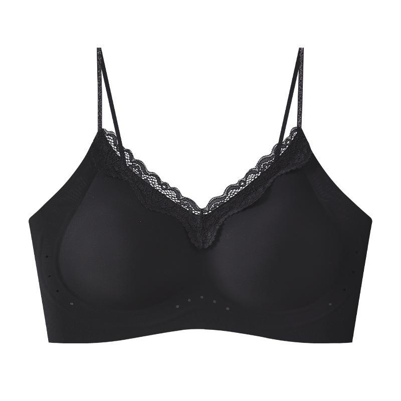 Traceless steel rim lace beauty back underwear women's soft support close sub-breasts small breasts gathering vest liquid foundation bra cover