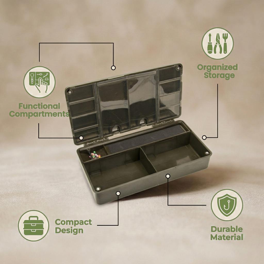 Carp Fishing Tackle Box Bait Storage Box Compact Design for Fishing Accessories Hooks and Lines European Style Rig