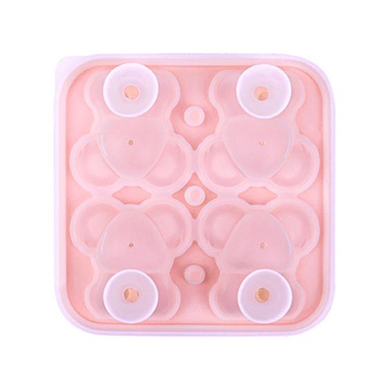 Formička na led ve tvaru koaly 4-dutá silikonová forma na čokoládu a dorty bez BPA výrobník ledu ve tvaru koaly na koktejly a nápoje