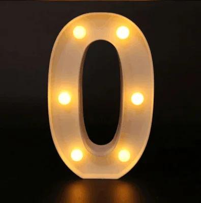 Decorative Letters Alphabet Letter LED Lights Luminous Number Lamp Decoration Battery Night Light Party Baby Bedroom Decoration