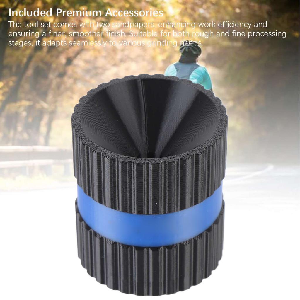 Bike Front Fork Round Tube Grinding Tool Carbon Fiber Bike Fork Tube Deburring Grinding Wheel End Ed