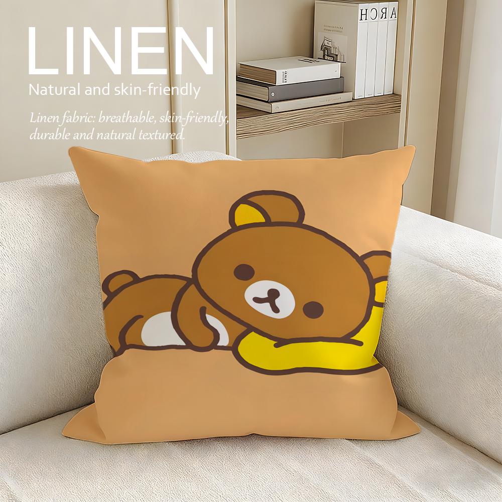 Cute Rilakkuma Cushion Cover Pillowcase Set Pcs x x Breathable Washable Sofa Cushion Cover
