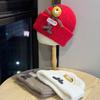 New Knitted Hat Female Cartoon Bear Winter Casual Warm Thickened Cute Ear Protection Hat Versatile Baotou Hat Trend