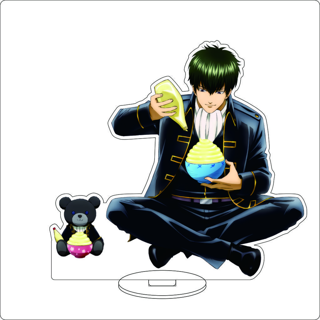 16CM Anime Gintama Cosplay Acrylic Stand Ornaments Kagura Kondou Isao Katsura Kotarou Sakata Gintoki Figure Stand Gifts
