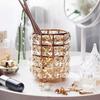 European Gold Crystal Makeup Brush Storage Tube