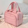 Women Large Capacity Stand Up Travel Makeup With Handle Multi Compartment Toiletry Bag Skincare Medicine Storage Portable Daily