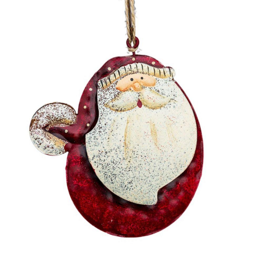 Vintage Christmas Snowman Pendant 2D Snowman Doll Pendant Santa Claus Hanging Ornaments  New Year