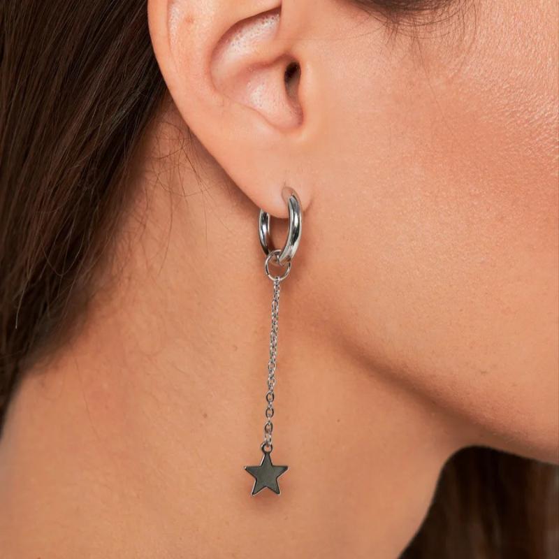 Sweet Pink Zircon Heart-Shaped Pendant Earrings For Women Simple Geometric Circular Ear Buckle Fashion Jewelry Accessories Gift