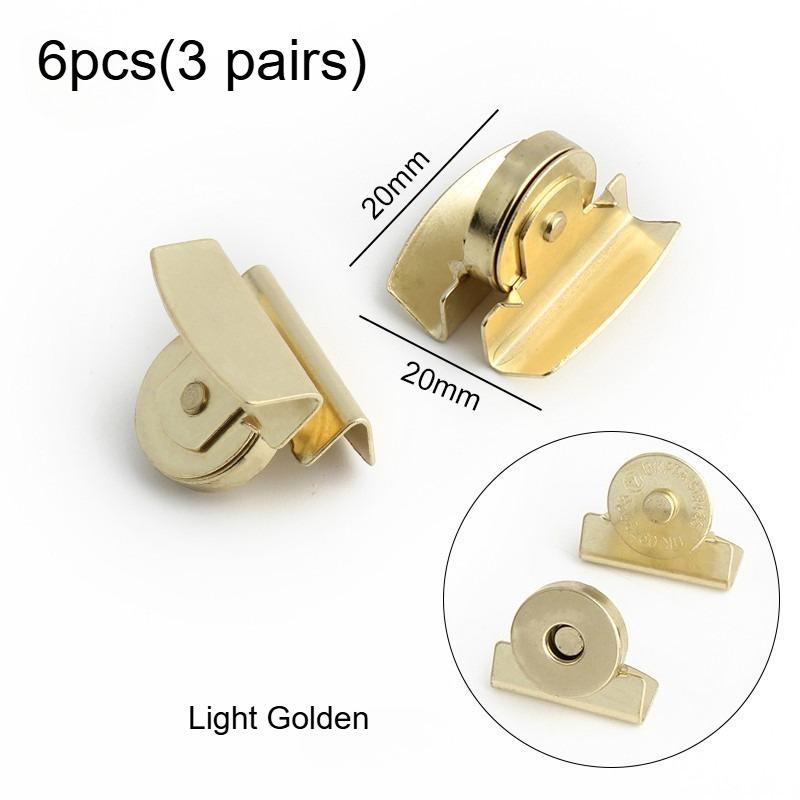 

6 шт. Магнитные золотистые застежки для сумок, 4 цвета - Подходят для бесшовного закрытия сумок и одежды - Аксессуары для рукоделия