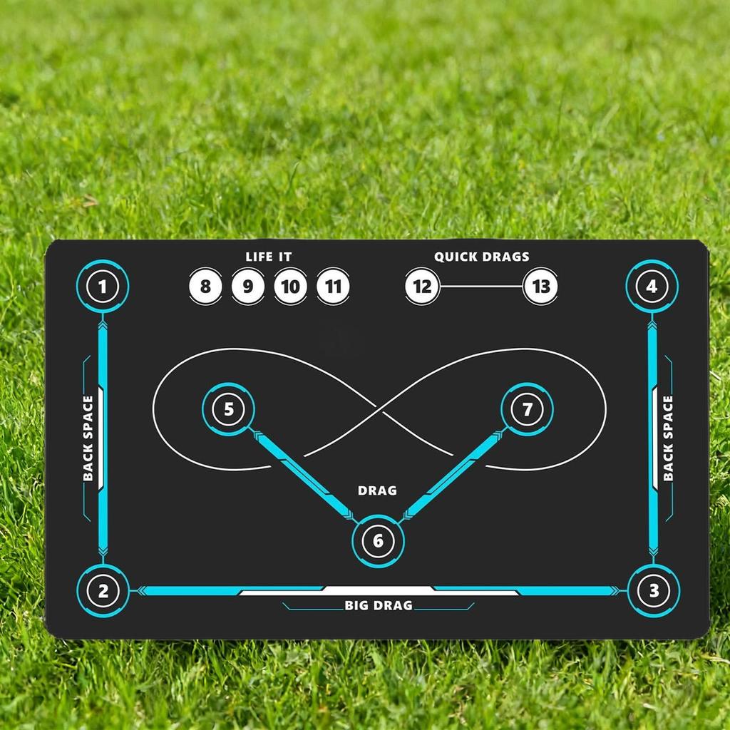 Hockey Training Mat Indoor Outdoor Quiet Non-Slip Large Dribbling Board Stickhandling Pad Training Equipment For Soccer Hockey