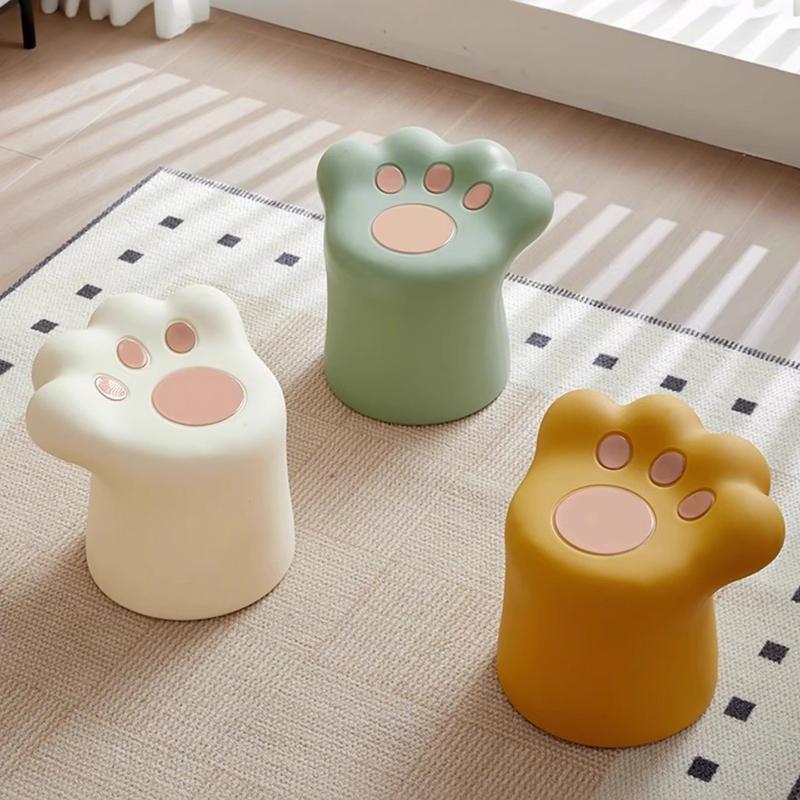 Cat Paw Coffee Table Creative Small Side Table Set Cartoon Bedroom Bedside Table Cute Children's Room Decoration Furniture