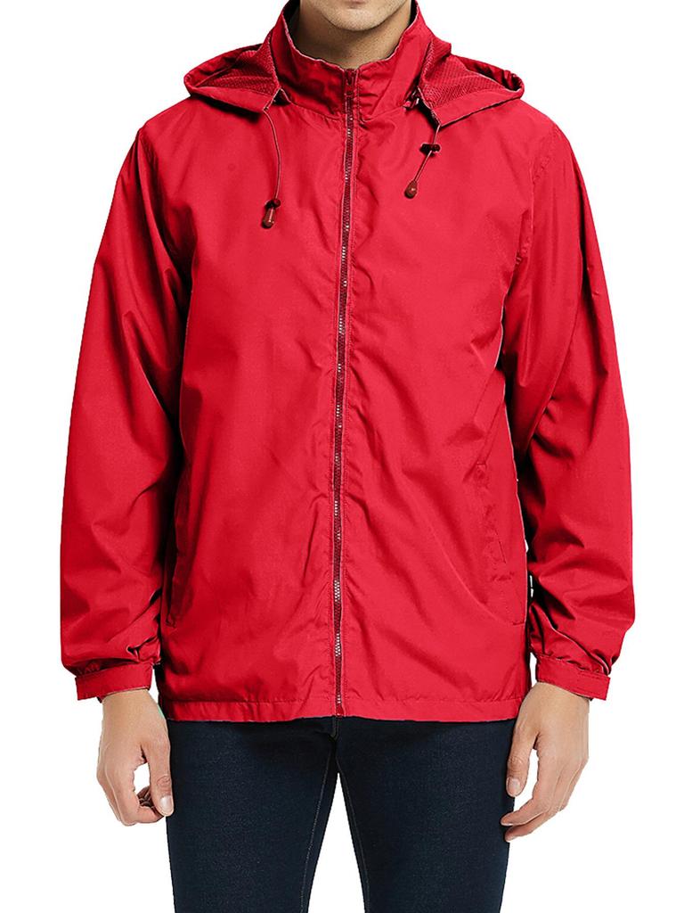Men's Waterproof Windproof Outdoor Hooded Soft Shell Jacket for Autumn/Winter