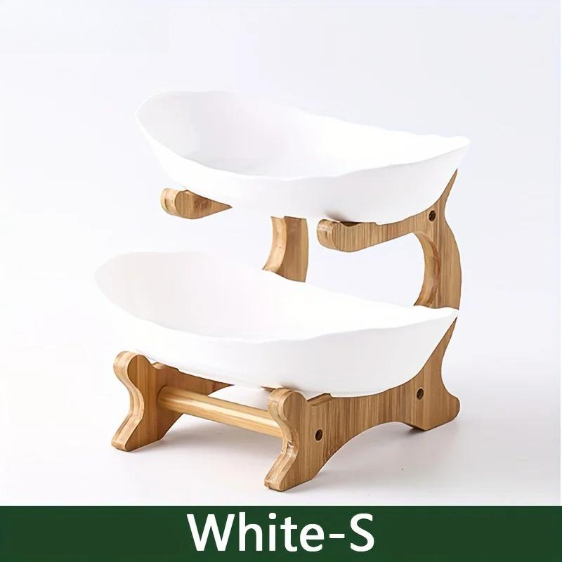 2/3 Layer Fruit Plate Home Living Room Plastic Snack Dish Creative Modern Dried Fruit Basket Candy Dish Cake Stand Salad Bowl