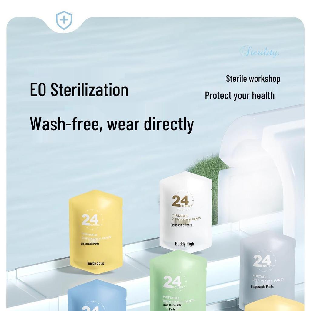 Unisex Cotton Disposable Wash-Free Travel Underwear Shorts