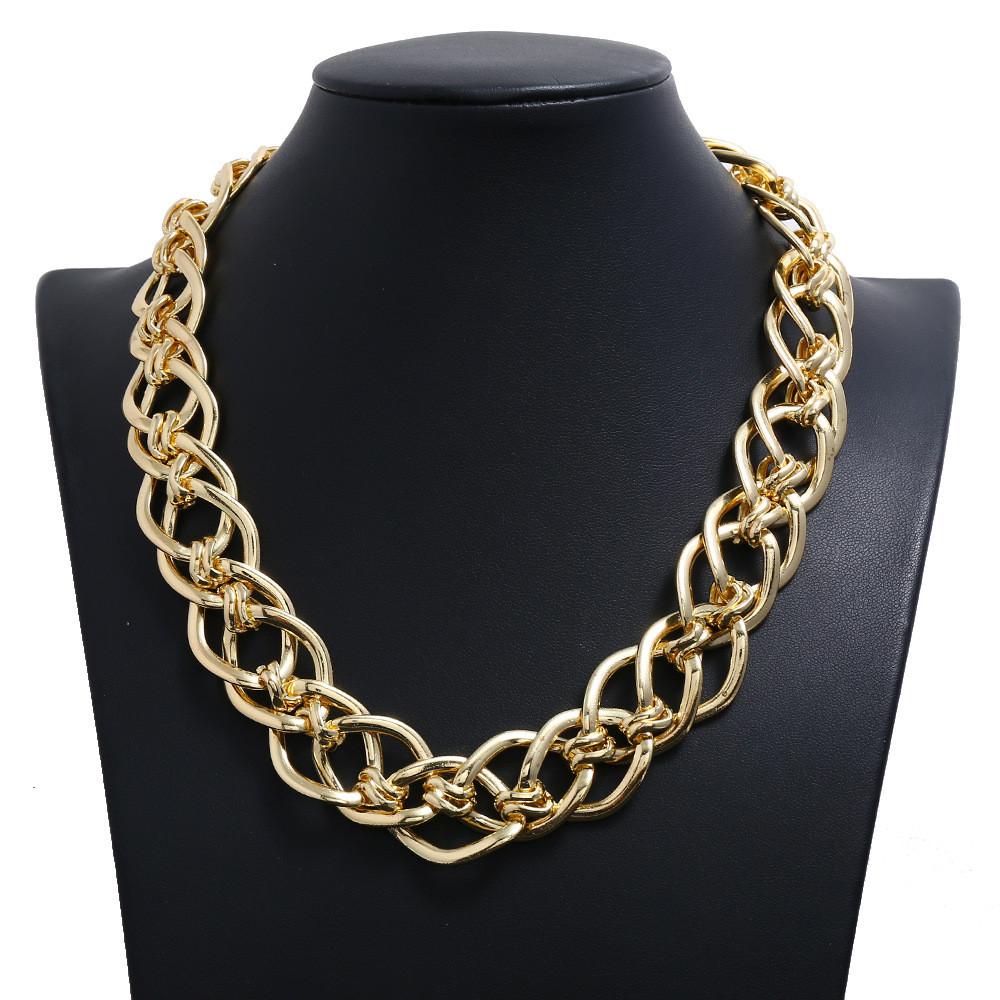 Metal Geometric Necklace Chain With Bold Style For Casual And Party Wear