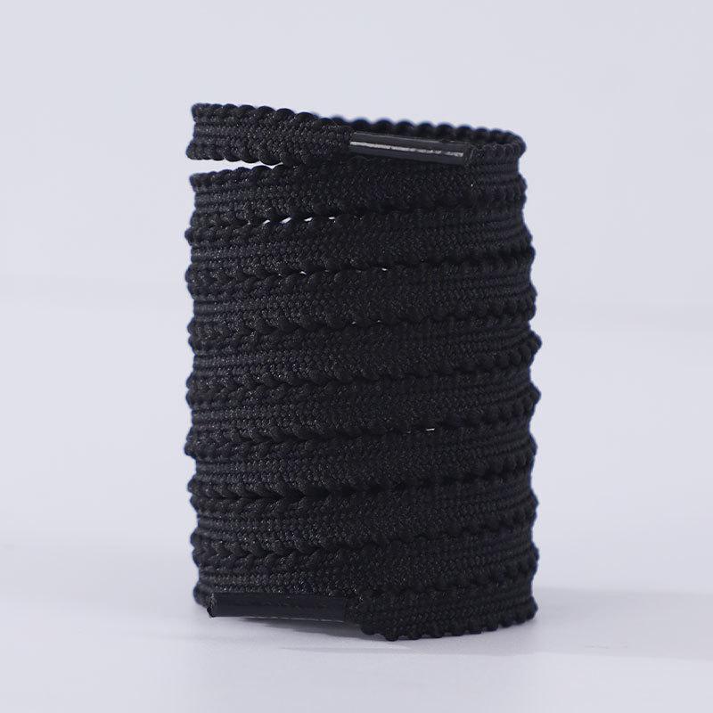 Sonic 1112 Black & White Elastic Flat Sports Shoe Laces