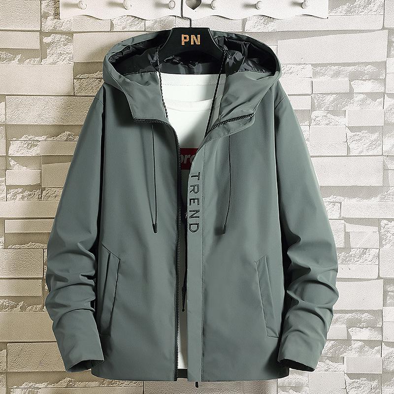 2025 Men's Casual Hooded Jacket - Spring/Autumn Fashion, Lightweight, Loose Fit, Sports Cardigan