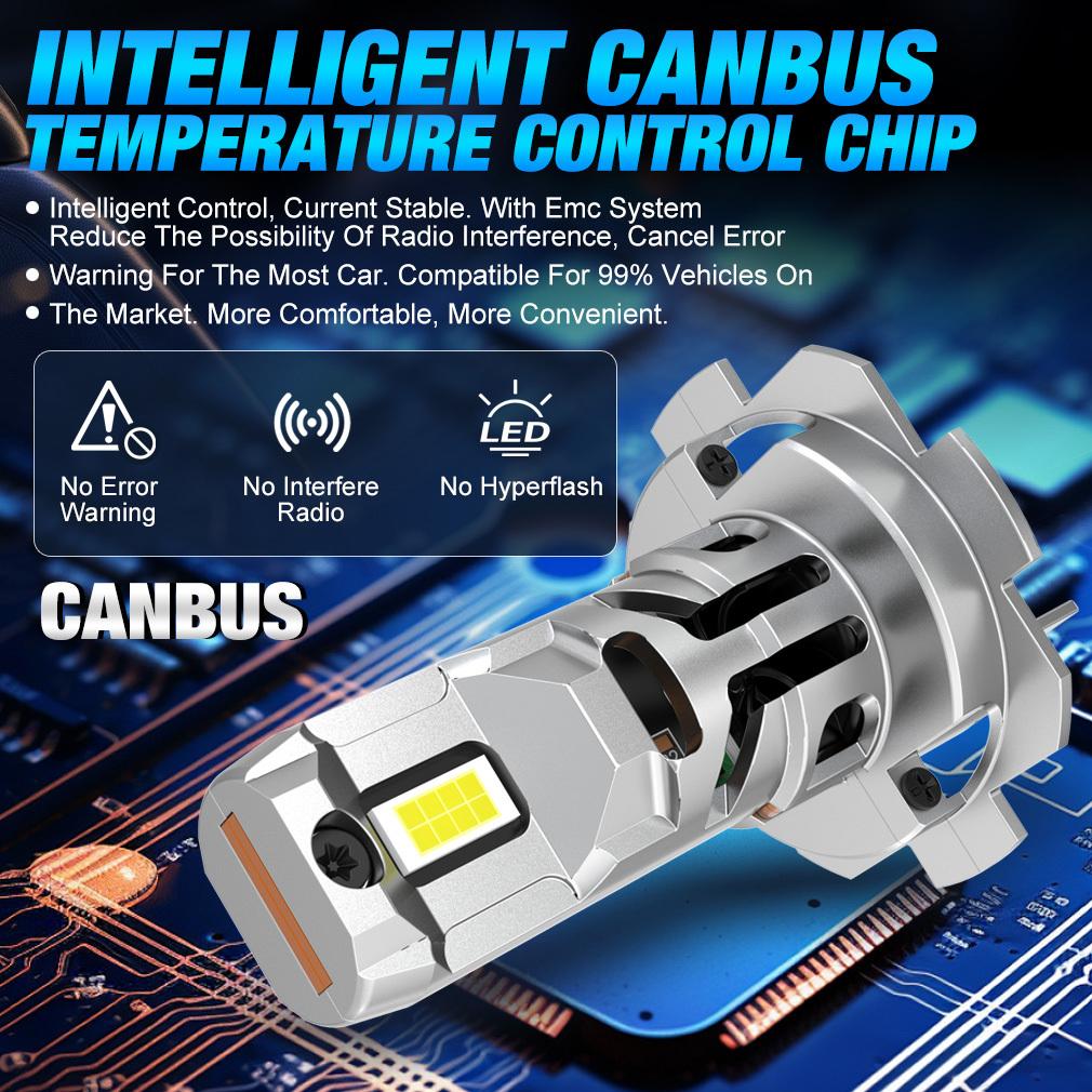 2 buc H7 LED Far Canbus Becuri Mini Wireless 30000LM 80W 6000K CSP pentru Far Auto Lămpi Auto Turbo Automobil Plug&Play Lumină de Ceață 12V