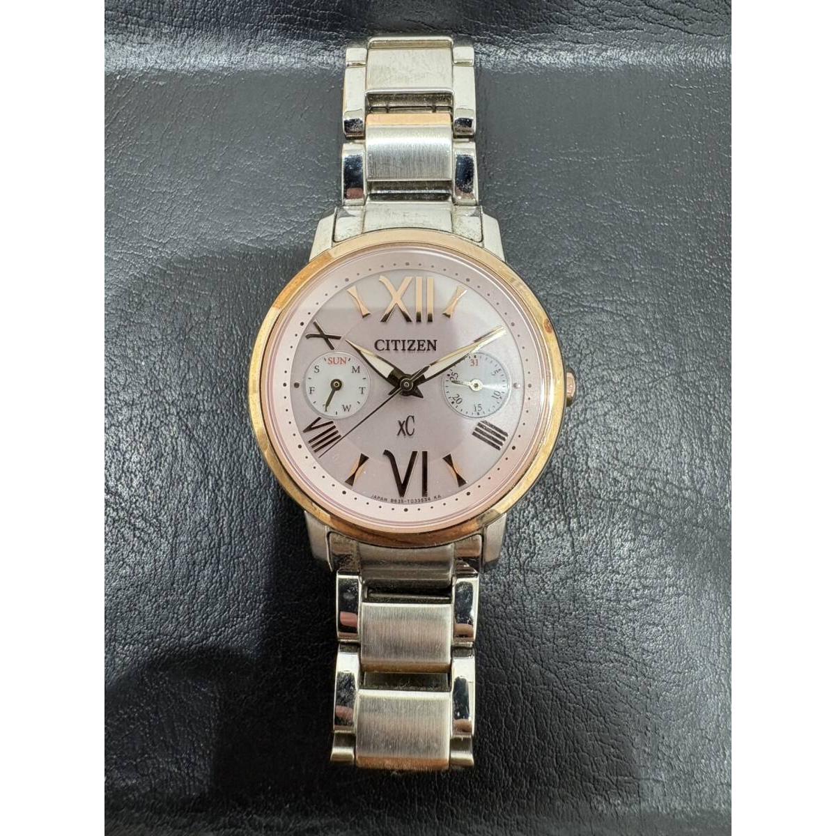 Used CITIZEN xC Citizen Cross Sea Ladies Watch Watch Sakura Pink